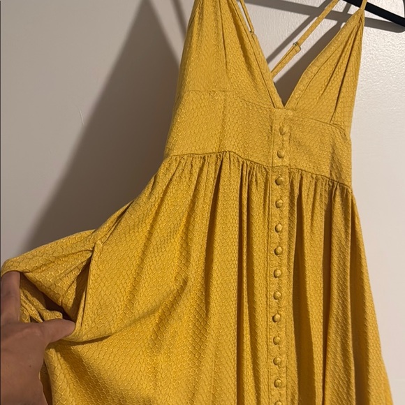 Roxy Yellow Button-Front Dress - Picture 3 of 5